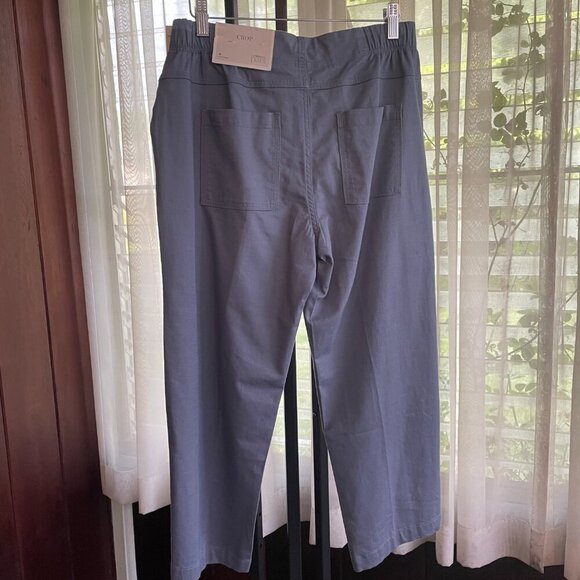 NWT Christopher & Banks Perfect Pant Crop Chino Dress Pants Light Blue Size 4 R - Picture 4 of 4